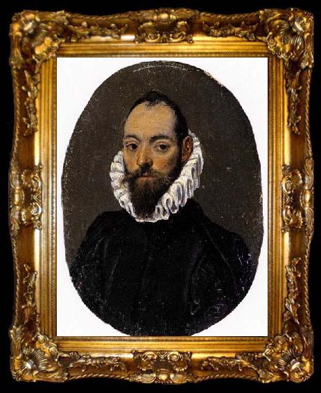framed  El Greco Portrait of a Man, ta009-2